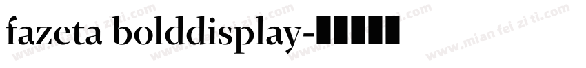fazeta bolddisplay字体转换